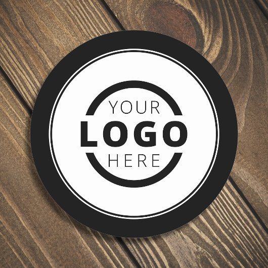 プロモカスタムネーションビジネスロゴブランドブラック ラウンドペーパーコースター