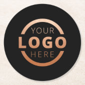 プロモカスタムネーションビジネスロゴブランド ラウンドペーパーコースター (正面)