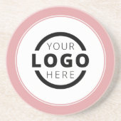 プロモカスタムノビジネスロゴブランドピンク コースター (正面)