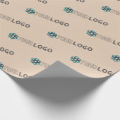 プロモカスタムーションのロゴブランドのピンク ラッピングペーパー (角)