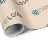 プロモカスタムーションのロゴブランドのピンク ラッピングペーパー (ロールコーナー)