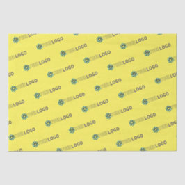 プロモカスタムーション事業のロゴ黄色の包装 薄葉紙