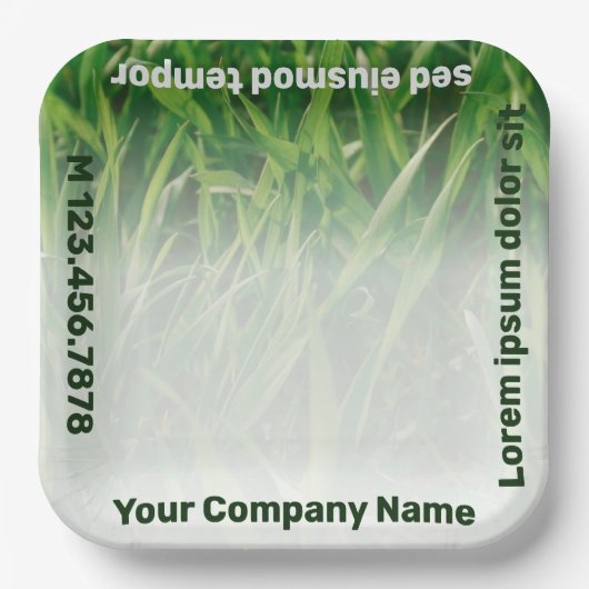 プロモカスタムーション写真ラ気にウンサービス ペーパープレート (正面)