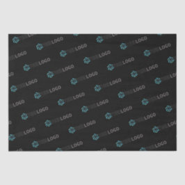 プロモカスタムートビジネスロゴのブラックパッケージ 薄葉紙