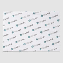 プロモカスタムートビジネスロゴのホワイトパッケージ 薄葉紙