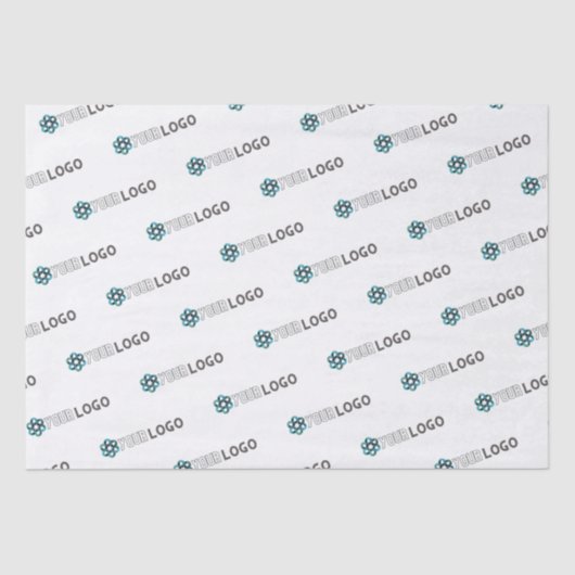 プロモカスタムートビジネスロゴのホワイトパッケージ 薄葉紙 (正面)