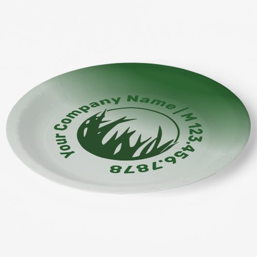 プロモグリーンローンサー気にビス ペーパープレート (アングル)