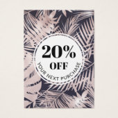 プロモコード熱帯海軍ブルーピンク割引カード (正面)