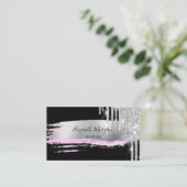 プロモダンのブラシストロークグリッタードリップ 名刺 (スタンド正面)