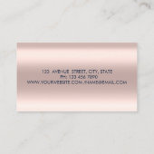 プロモダンの星、ブラシストローク、ネイビーブルー 名刺 (裏面)