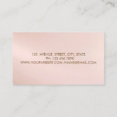 プロモダンディショナル、金ゴールド紙吹雪、ブラシストローク 名刺 (裏面)