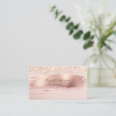 プロモダンディショナル、金ゴールド紙吹雪、ブラシストローク 名刺 (スタンド正面)