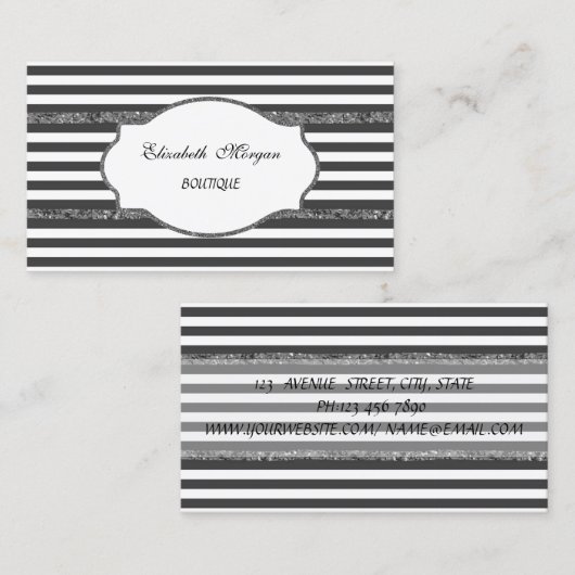 プロモダンフィーストライプのル 名刺 (正面/裏面)