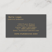 プロモダン名刺、グレーとライトオレンジ 名刺 (裏面)