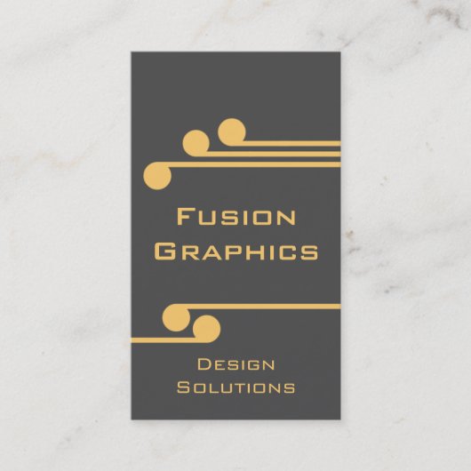 プロモダン名刺、グレーとライトオレンジ 名刺 (正面)