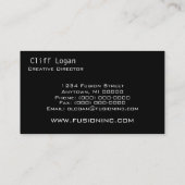 プロモダン名刺、白黒 名刺 (裏面)