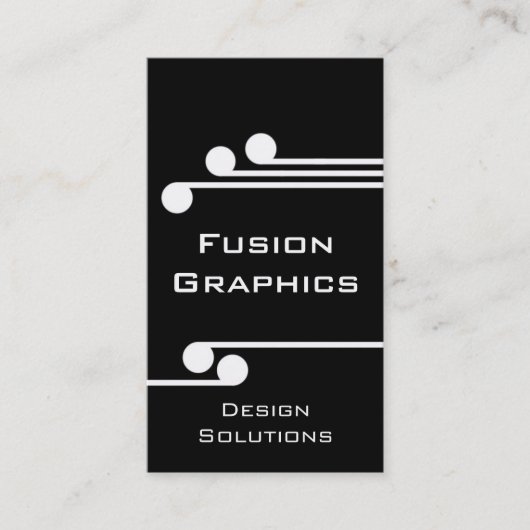 プロモダン名刺、白黒 名刺 (正面)
