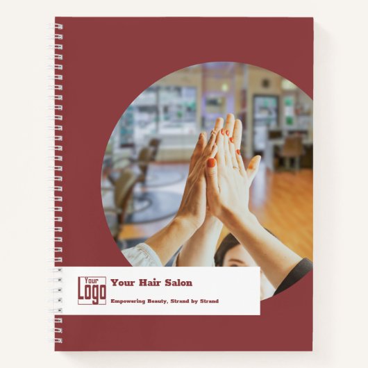プロモチームイメージ美容師ブルゴーニュホワイト ノートブック (正面)