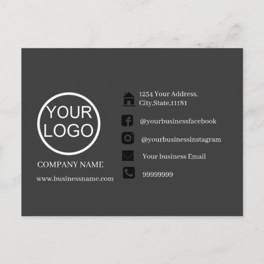 プロモパーソナライズされたートビジネスポストカード ポストカード (正面)