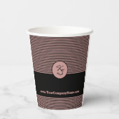 プロモピンク&ブラックヘアスタイリスト 紙コップ (裏面)