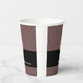 プロモピンク&ブラックヘアスタイリスト 紙コップ (右)