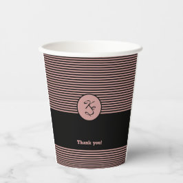 プロモピンク&ブラックヘアスタイリスト 紙コップ
