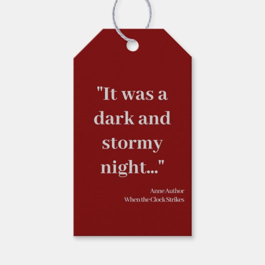 プロモブック マーク 特徴 本の表紙と引用  ギフトタグ (正面)