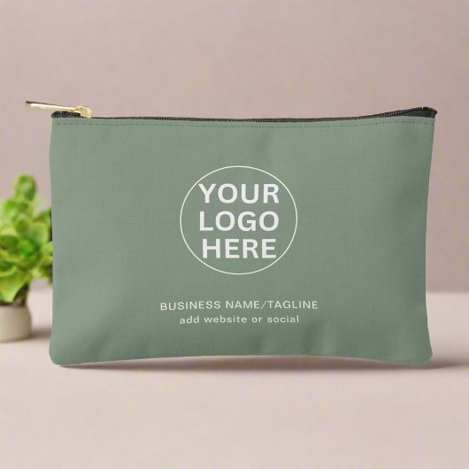 プロモブランドのSage Green Businessロゴ アクセサリーポーチ