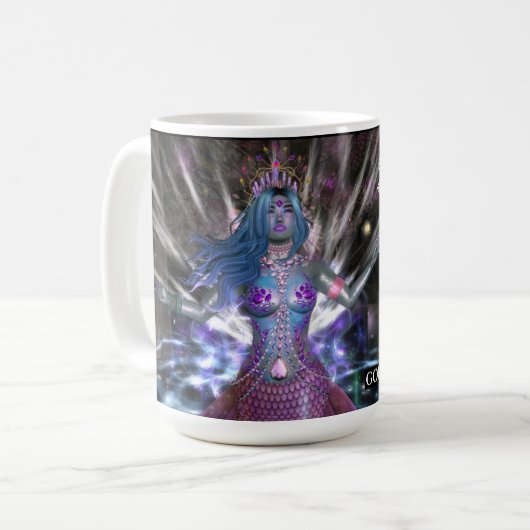 プロモマグデザインテンプレート – インナー女神 コーヒーマグカップ (正面左)