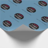 プロモモダンカスタマイズ可能なビジネスダスティブルー ラッピングペーパー (角)