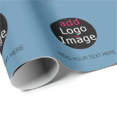 プロモモダンカスタマイズ可能なビジネスダスティブルー ラッピングペーパー (ロールコーナー)