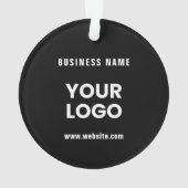 プロモモダンノロゴと文字 |編集可能な色 オーナメント (裏面)