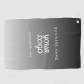 プロモモダンノロゴと文字 |編集可能な色 ゴルフタオル (横)