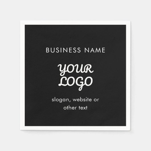 プロモモダンノロゴと文字 |編集可能な色 スタンダードカクテルナプキン (正面)