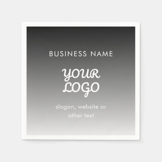 プロモモダンノロゴと文字 |編集可能な色 スタンダードカクテルナプキン (正面)