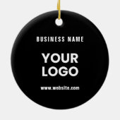 プロモモダンノロゴと文字 |編集可能な色 セラミックオーナメント (裏面)