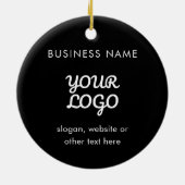 プロモモダンノロゴと文字 |編集可能な色 セラミックオーナメント (裏面)