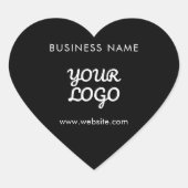 プロモモダンノロゴと文字 |編集可能な色 ハートシール (正面)