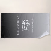 プロモモダンノロゴと文字 |編集可能な色 ビーチタオル (正面)