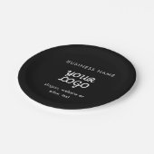 プロモモダンノロゴと文字 |編集可能な色 ペーパープレート (アングル)