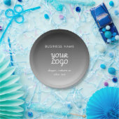 プロモモダンノロゴと文字 |編集可能な色 ペーパープレート (パーティー)