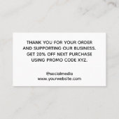 プロモモダンモコードのショッピングに感謝 割引カード (裏面)