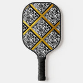 プロモモダンーションおよびクリエイティブカスタム金ゴールドQRコード ピックルボールラケット (正面)
