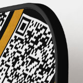 プロモモダンーションおよびクリエイティブカスタム金ゴールドQRコード ピックルボールラケット (左詳細)