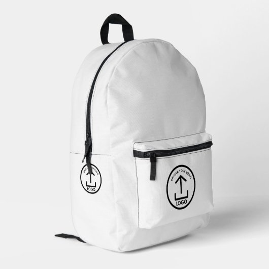 プロモモダンーションのロゴ（白） プリントバックパック (裏面左端)