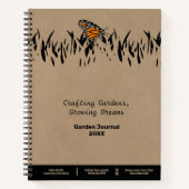 プロモローンシルエットバタフライガーデン ノートブック (正面)