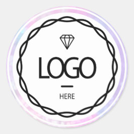 プロモーショカスタムンのロゴホログラフィックカラーピンク ラウンドシール