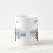プロモーショパーソナライズされたンマウンテンキャビンロッジベア コーヒーマグカップ (中央)