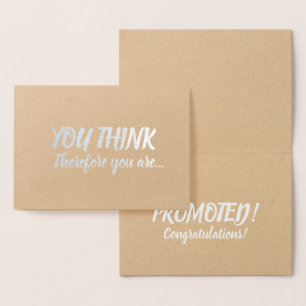 プロモーションおめでとうシルバーグレイ考えユー 箔カード