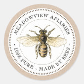 プロモーションのアパティックプロダクトラベル金ゴールドビーオンクラフト ラウンドシール (正面)